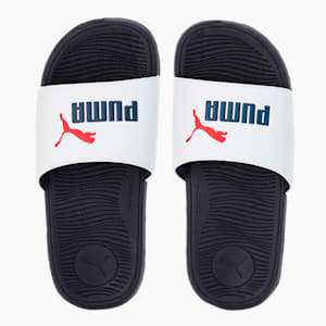 Cool Cat 2.0 Youth Slides, PUMA White-PUMA Navy-For All Time Red, extralarge-IND