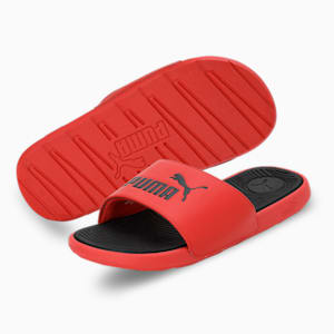 Cool Cat 2.0 Youth Slides, For All Time Red-PUMA Black
