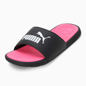 Cool Cat 2.0 Youth Slides, PUMA Black-PUMA White-KNOCKOUT PINK, extralarge-IND