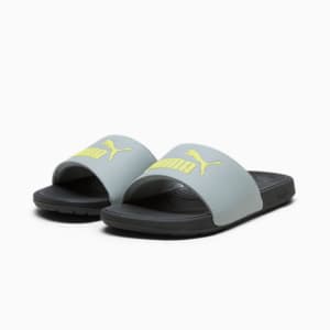 Cool Cat 2.0 PS Little Kids' Sandals, Cool Mid Gray-Lime Sheen-PUMA Black, extralarge