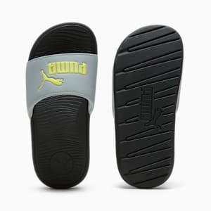 Cool Cat 2.0 PS Little Kids' Sandals, Cool Mid Gray-Lime Sheen-PUMA Black, extralarge