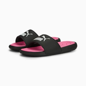 Cool Cat 2.0 BX Little Kids' Slides, PUMA Black-PUMA White-KNOCKOUT PINK, extralarge