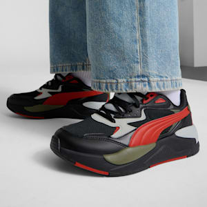 X-Ray Speed Wide Sneakers, PUMA Black-Red Fire-Cool Light Gray, extralarge