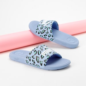 Cool Cat 2.0 Summer Roar Youth Slides, Intense Lavender-PUMA White-PUMA Black, extralarge-IND