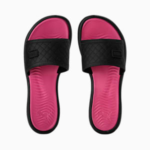 Puma pink quilted slides outlet
