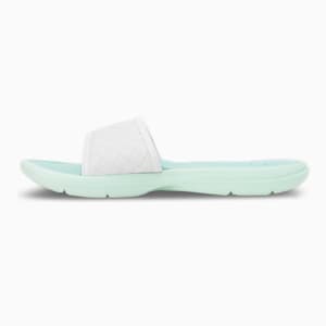 Quilt Women's Slides, Minty Burst-PUMA White, extralarge-IND