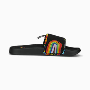 Sandalias Leadcat 2.0 Pride We Are Everywhere para hombre, PUMA Black-Poppy Red-Bright Papaya-Capri Blue