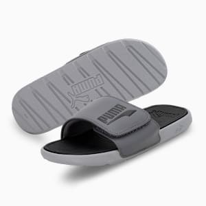 Cool Cat 2.0 V FS Unisex Slides, Cool Dark Gray-PUMA Black, extralarge-IND