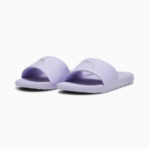 Cool Cat 2.0 Sport Women's Slides, Vivid Violet-Puma Silver, extralarge