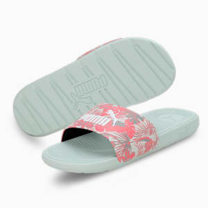 Cool Cat 2.0 Flower Women's Slides, Loveable-PUMA White-Minty Burst
