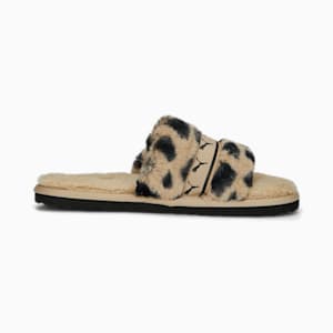 ウィメンズ PUMA FLUFF リミックス アニマル BX スリッパ, Granola-PUMA Black