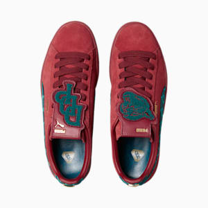 Zapatos deportivos de gamuza PUMA x DAPPER DAN para hombre, Intense Red-Varsity Green