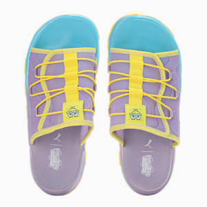 PUMA x SPONGEBOB RS-Slide Unisex Slides, Vivid Violet-Lucent Yellow-Hero Blue, extralarge-IND