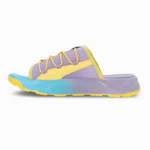 PUMA x SPONGEBOB RS-Slide Unisex Slides, Vivid Violet-Lucent Yellow-Hero Blue, extralarge-IND