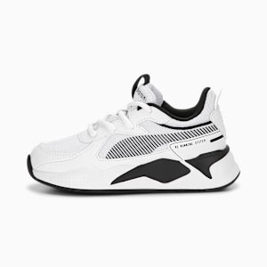 RS-X B&W PS Kids, PUMA White-PUMA Black, extralarge