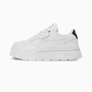 Mayze Stack Soft Women's Sneakers, PUMA White-Dark Coal, extralarge-IND
