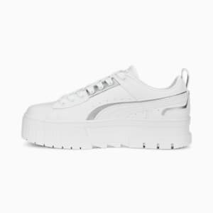 Mayze UT Metallic Women's Sneakers, PUMA White-PUMA Silver, extralarge-IND