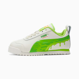 Roma Slime Little Kids' Shoes, Ivory Glow-Lime Green