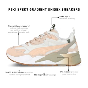 RS-X Efekt Gradient Unisex Sneakers, Warm White-Granola, extralarge-IND