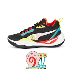 PUMA x SPONGEBOB Playmaker Youth Sneakers, PUMA Black-PUMA White-Celandine-Hero Blue, extralarge-IND