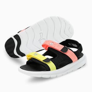 PUMA x SPONGEBOB Evolve Sandal Youth Sandals, PUMA Black-PUMA White-Carnation Pink-Celandine, extralarge-IND