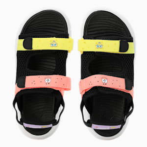 PUMA x SPONGEBOB Evolve Sandal Youth Sandals, PUMA Black-PUMA White-Carnation Pink-Celandine