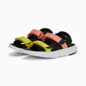 PUMA x SPONGEBOB Evolve Sandal Kids' Sandals, PUMA Black-PUMA White-Carnation Pink-Celandine, extralarge-IND