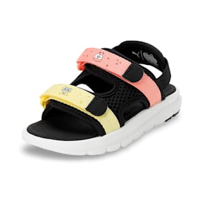 PUMA x SPONGEBOB Evolve Sandal Kids' Sandals, PUMA Black-PUMA White-Carnation Pink-Celandine, extralarge-IND