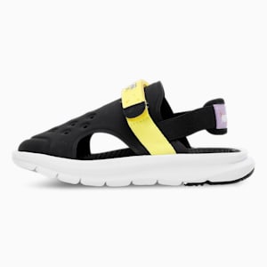 PUMA x SPONGEBOB Evolve Sandal AC Kids' Sandals, PUMA Black-PUMA White-Celandine, extralarge-IND
