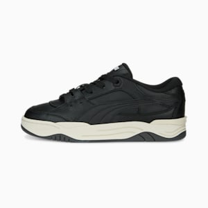 PUMA-180 Leather Sneakers, PUMA Black-Frosted Ivory-Shadow Gray