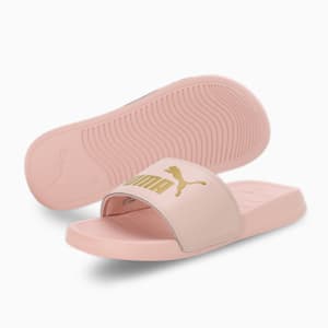 Popcat 20 Res Youth Slides, Rose Quartz-Puma Team Gold
