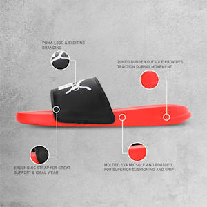 Popcat 20 Slides, High Risk Red-PUMA Black-PUMA White, extralarge-IND