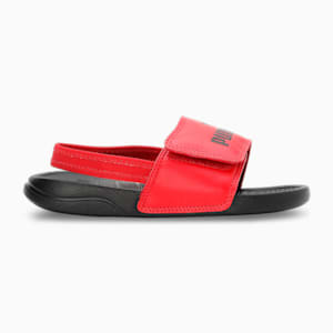 Popcat 20 Backstrap Kids' Slides, High Risk Red-PUMA Black-Puma Black, extralarge-IND