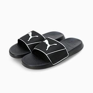 Popcat 20 Shower Res Unisex Slides, PUMA Black-PUMA White, extralarge-IND