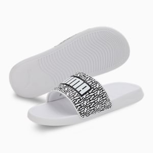 Popcat 20 Mono Slides, PUMA White-PUMA Black, extralarge-IND