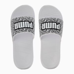 Popcat 20 Mono Slides, PUMA White-PUMA Black, extralarge-IND