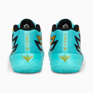 PUMA x LAMELO BALL MB.02 Honeycomb Little Kids' Basketball Shoes, Elektro Aqua-PUMA Black-Mineral Yellow