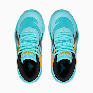 PUMA x LAMELO BALL MB.02 Honeycomb Little Kids' Basketball Shoes, Elektro Aqua-PUMA Black-Mineral Yellow