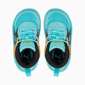 MB.02 Honeycomb Toddlers' Basketball Shoes, Elektro Aqua-PUMA Black-Mineral Yellow