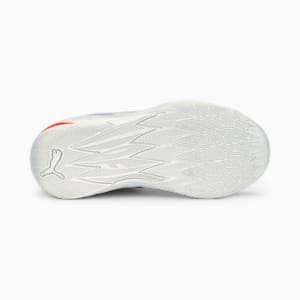 Zapatos de básquetbol PUMA x LAMELO BALL MB.02 Gorangé para niños pequeños, Platinum Gray-Ultra Orange