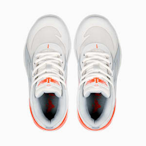 Zapatos de básquetbol MB.02 para jóvenes, Platinum Gray-Ultra Orange