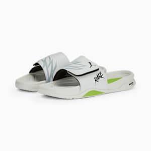 PUMA x LAMELO BALL Dream NITRO™ MB.02 Slides, PUMA White-Platinum Gray-PUMA Black-Green Glare, extralarge