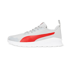 PUMA Kenton Men's Shoes, Harbor Mist-High Risk Red