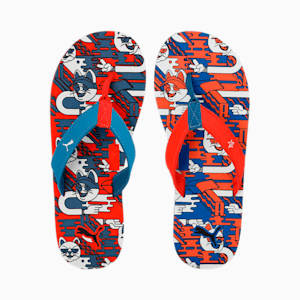 PUMAx1DER Hepcat Youth Flip-Flops, Cherry Tomato-Sailing Blue, extralarge-IND