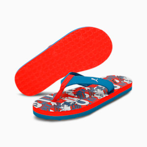 PUMAx1DER Hepcat Kid's Flip-Flops, Cherry Tomato-Sailing Blue, extralarge-IND