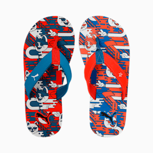 PUMAx1DER Hepcat Kid's Flip-Flops, Cherry Tomato-Sailing Blue, extralarge-IND