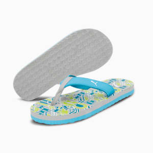 PUMAx1DER Hepcat Kid's Flip-Flops, Spring Blue-Lemon Sherbert-Harbor Mist, extralarge-IND