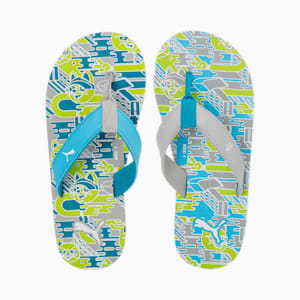 PUMAx1DER Hepcat Kid's Flip-Flops, Spring Blue-Lemon Sherbert-Harbor Mist, extralarge-IND
