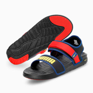 PUMA x 1der Softride Men's Sandals, Puma Black-Sun Ray Yellow