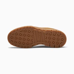 Mayze Brushed Suede Women's Sneakers, Desert Tan-Puma Team Gold